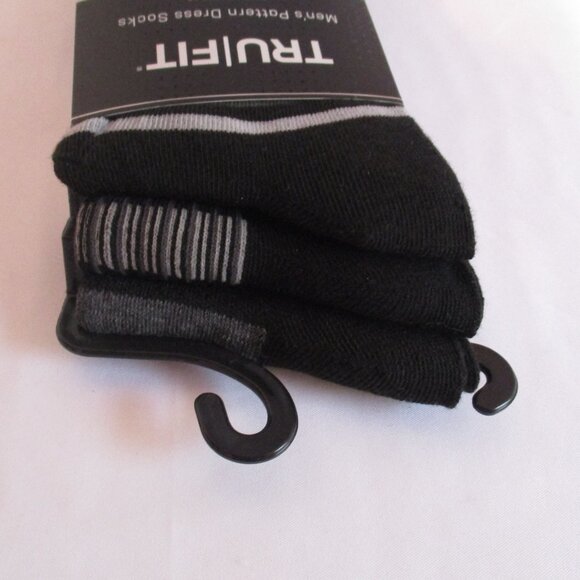 3 Pairs TRU FIT MEN'S Pattern Dress Socks Shoe Sizes 10-13 - Picture 3 of 3